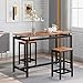 Mesa de bar con 2 taburetes, mesa alta con reposapiés, juego de mesa de comedor (3 piezas), mesa de cocina, mesa de bar, 100 x 40 x 90 cm