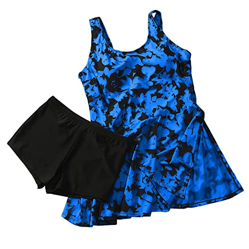 Trajes de baño mujer de dos piezas tankini conjuntos arriba y abajo traje de baño sexy push up ganador sin tirantes ropa de playa elegante Swimwear verano playa océano surf, azul, M