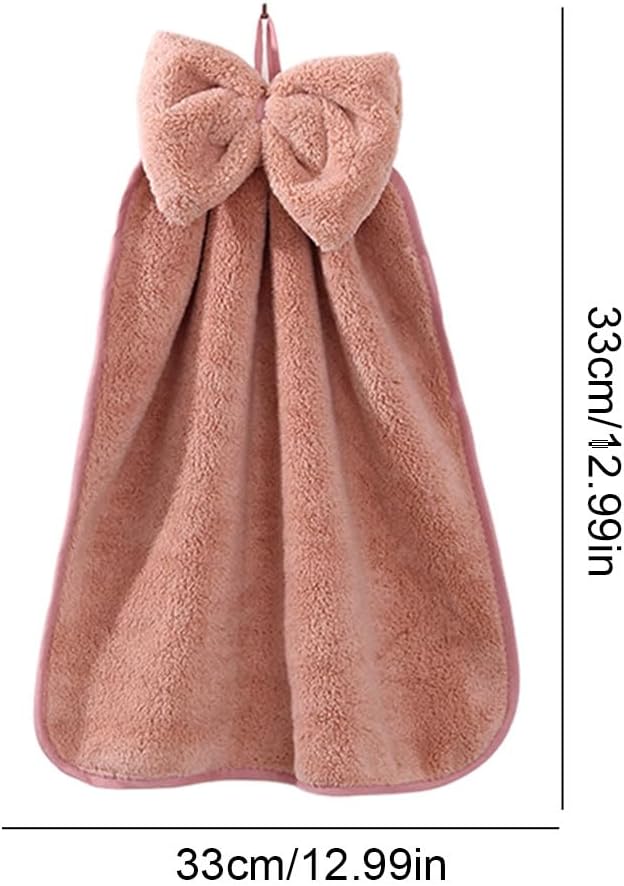 Katutude 2 Pack Kitchen Hanging Towels with Loop Super Absorbent Fingertip Towel Soft Microfiber Hanging Hand Towels Kitchen Bathroom Decorative Hanging Hand Towels - Image 2