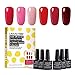 Lagunamoon Smalto in Gel UV LED, 6pcs Smalto Semipermanente per Unghie Set per Manicure - Be cherry!