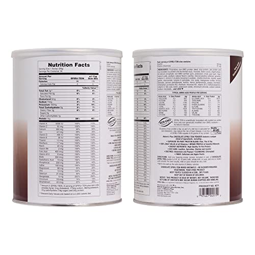 Naturesplus Spiru-Tein, Chocolate - 2.1 Lb - Protein Complex With Spirulina - 14 G Of Plant-Based Protein Per Serving - Non-Gmo, Vegetarian - 34 Servings #TOP1
