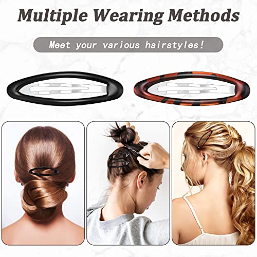 Waydress WAYDRESS-CLIPS-ME2076 12 Pcs Oval 2.8 In Tortoise Metal Hair Clips thumb #3