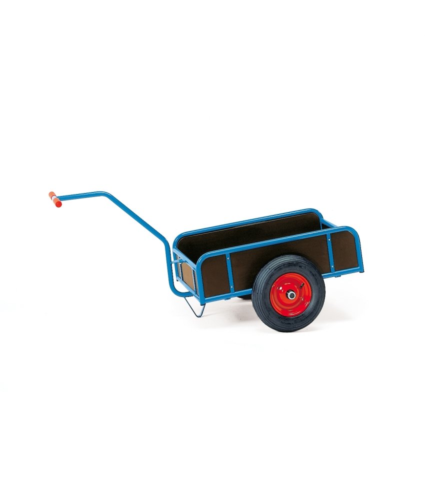 Fetra Transportgeräte mtmecm6 1 Achse spritzwasserdicht, 1145 mm x 545 mm Plattform, Rad Schubkarre Ø 400 mm x 100 mm, 830 mm Höhe