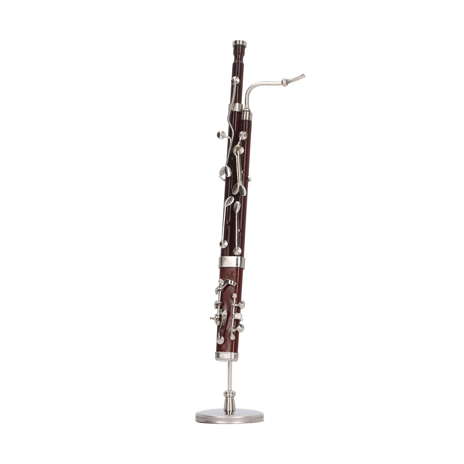 Fagott Instrument Modell, Miniatur-Fagott-Nachbildung mit Ständer und Fall Mini-Musik Instrument Modell Puppenhaus Modell Mini Fagott Haus Ornament