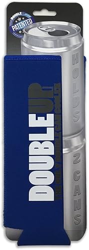 DoubleUP 16 oz Neoprene Can Cooler, Blue, Perfect for Tailgates, Parties, Beach, Boating, Concerts, Camping, Festivals, Gifts