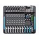 Audio Mixer Professioneller,10 Kanal Stereo Sound Mischpult mit 99 DSP-Reverb/7-Band-Gleichgewicht/USB-Anschluss,Eingang 48 V Phantomspeisung,Ein Klick stumm,für Aufnahme DJ Bühne Musik Anwendung