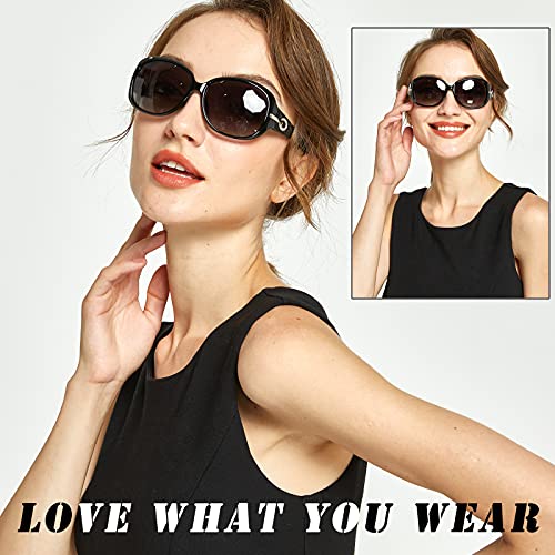 Duco Classic Sunglasses For Women Jackie O Sun Glasses Wide Shades Designer Style 100% Uv Protection 6214 #TOP4