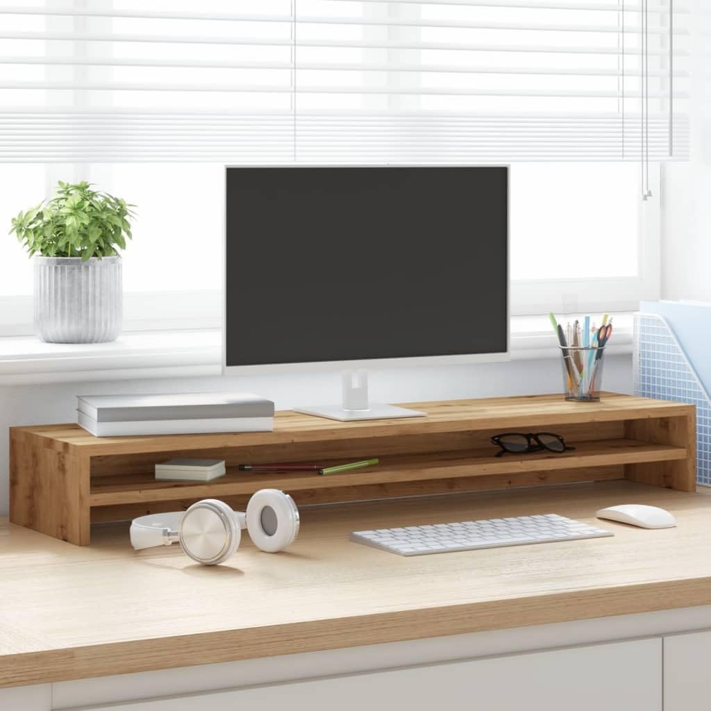 SKM Monitorständer Artisan-Eiche 100x24x13 cm Holzwerkstoff,Elektronik,Video,Videozubehör,TV-Zubehör,TV- & Monitorhalterungen,Braun,6.95KG,855825