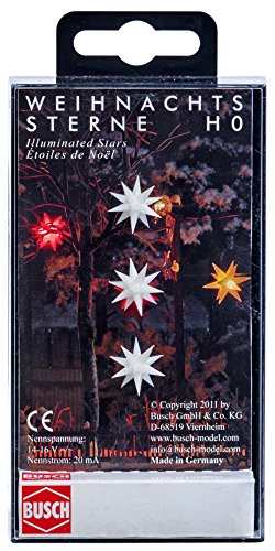 Preisvergleich Produktbild Busch 5414 - DREI weiß leuchtende Weihnachtssterne, Fahrzeug