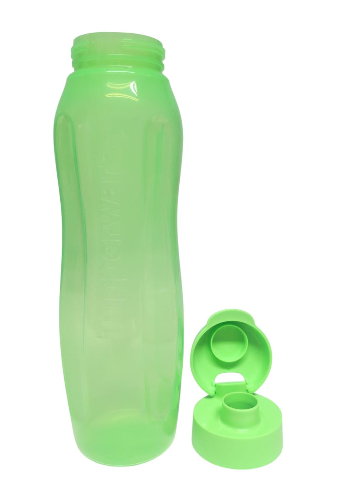 Tupperware to Go Eco 1000ml Eco Easy Flip Top Wasserflasche Sportfreund Trinkflasche EcoEasy Aqua Slim Aquaslim XL 1 Liter grün