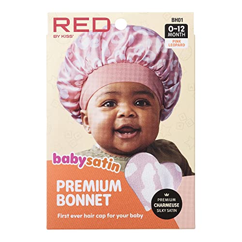 Red By Kiss Baby Satin Bonnet Sleep Caps Hair Wraps Hair Bonnet (Pink Leopard) #TOP2
