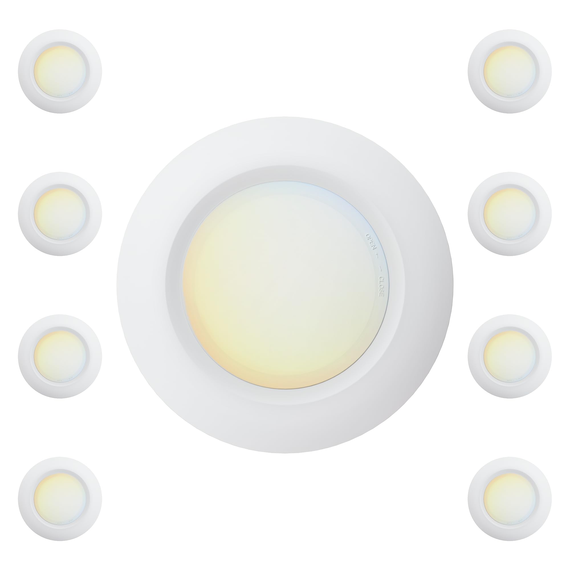 JULLISON 9 Inch LED Disk Light 5CCT Field Selectable Low - recessed lighting | Mubboo