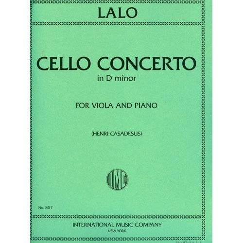 Lalo Edouard Cello Concerto in d minor Viola Piano transcribed by Henri Casadesus - International      Sheet music