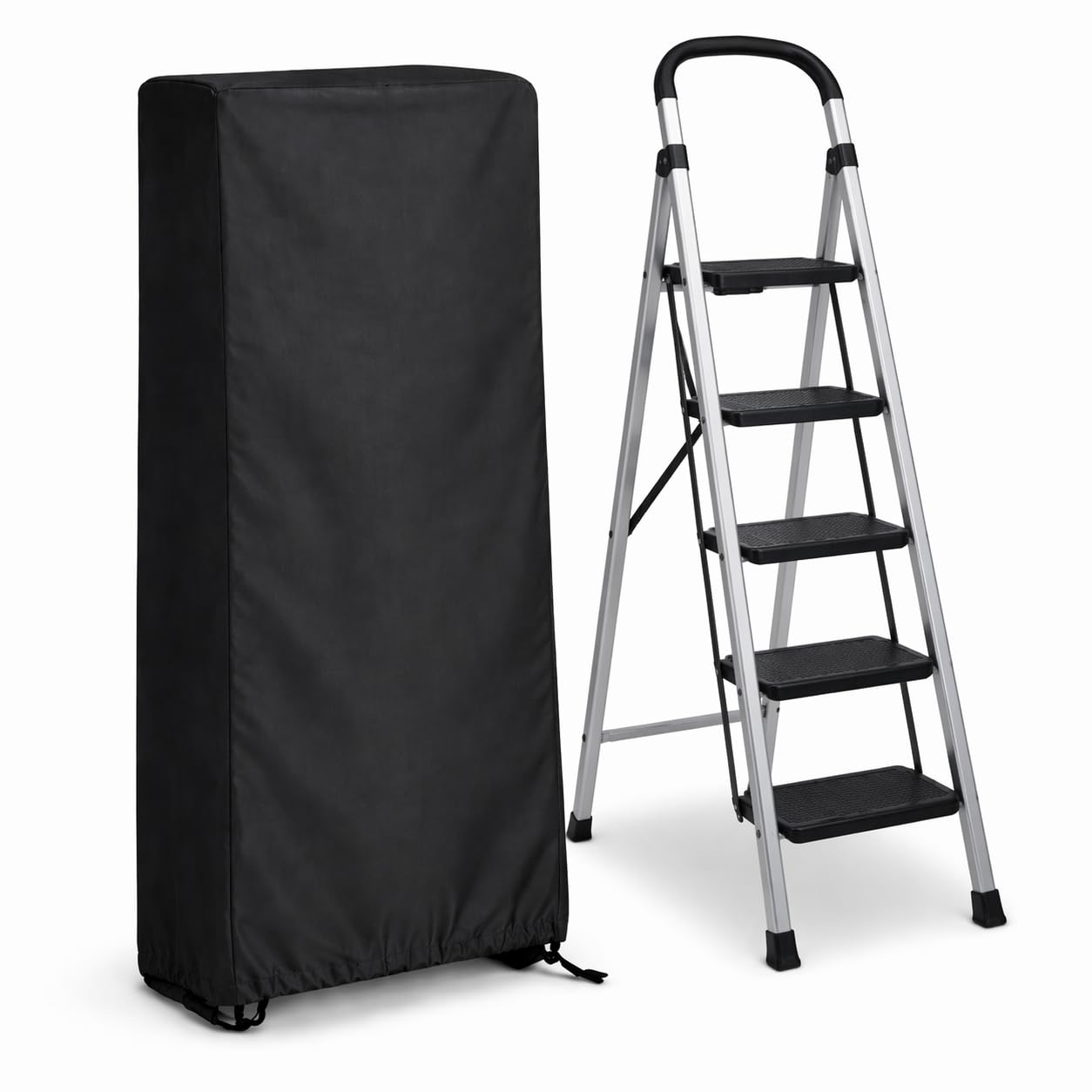 EDRAK Foldable 4 & 5 Step Ladder Cover | Dustproof & Waterproof Protective Cover for Step Ladder | Heavy Duty Fabric | Drawstring Closure | Easy to Store & Wash-image-7