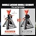 VEVOR Jack Stands, 3 Ton (6,000 lbs) Capacity Car Jack Stands Double Locking, 10.8-16.3 inch Adjustable Height, for Lifting SUV, Pickup Truck, Car and UTV/ATV, Red, 1 Pair