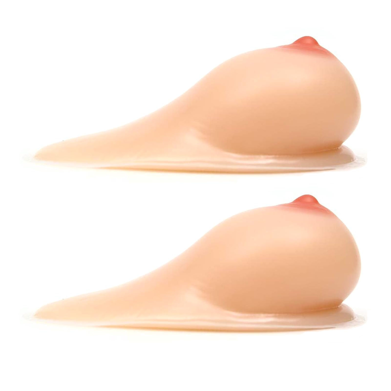 GOGAGO Self Adhesive Fake Boobs 1 Pair Silicone Breast Forms Enhancers Forms B-EE Cup For Crossdressers-Mastectomy-Prosthesis-Transgender-Cosplay,Nude,B|Cup (600g/Pair)