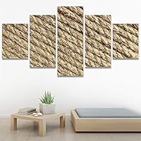 SIGNWIN 5 Panel Canvas Wall Art Abstract Colorful Geometric Hallway Minimalist Mixed Media Multicolor Patterns for Home Decorations Ready to Hang - 60