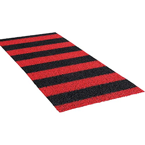Image of Kuber Industries Rubber 1 Piece Extra Large Size Door Mat 24x48'' (Red & Black), Standard (CTKTC06498)
