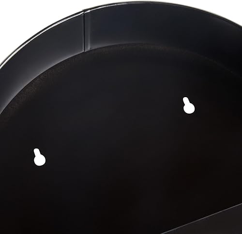 Miniatura 6 de Farmlyn Creek Maceta circular colgante de pared, 12 x 3.6 pulgadas, color negro, estilo jardín, maceta redonda de metal galvanizado para suculentas