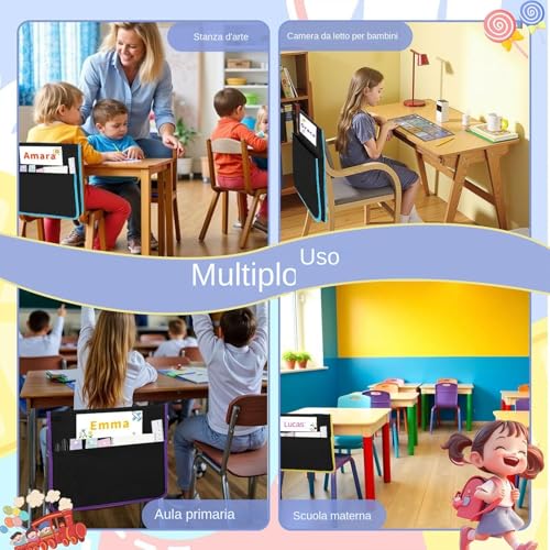 Supports de dossier avec poches de rangement et porte-nom intégrés - 5