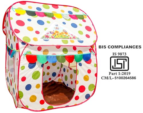 Image of Homecute Foldable Pop Up Hut Type Kids Toys Play Tent House for Boys and Girls (Medium Size Ball Print)