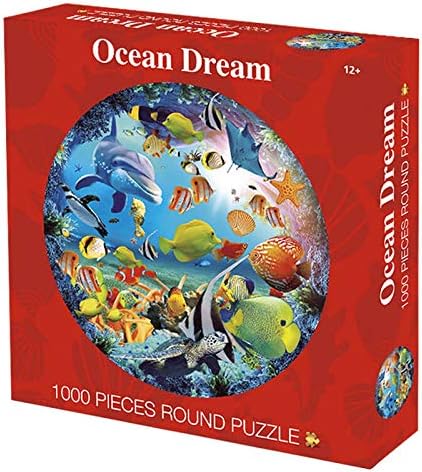 Bension Bear 1000 Piece Round Puzzle Dinosaurs World Jigsaw Puzzle Kids Adult