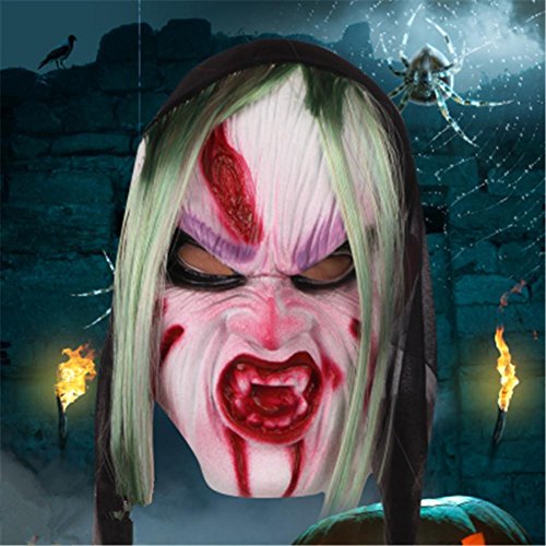MFFACAI Halloween Party Dress Up Props Ghost Face Bad Devil Mask Horror Scary Toys, Rotten Face -b1