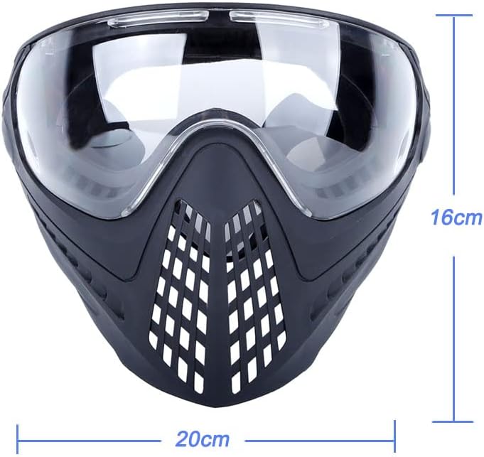 Tactical Fast Helmet Mount PC Mask with Goggles Outdoor Airsoft Paintball Shooting Sports Gear