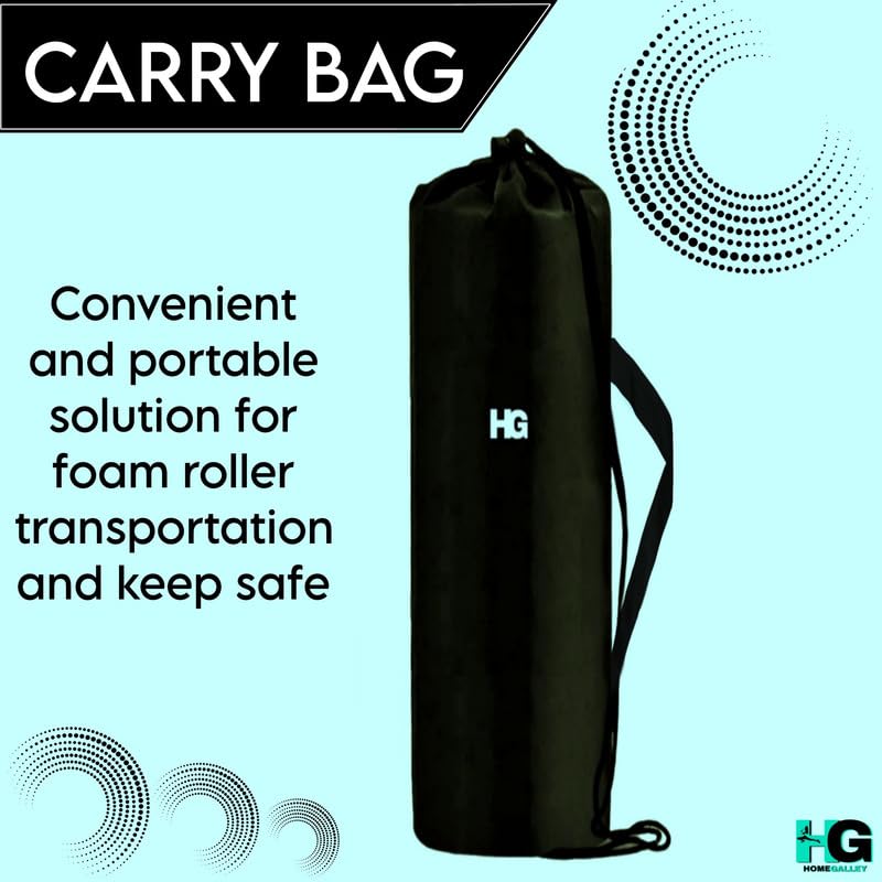 Image of Foam Roller for Exercise and Deep Tissue Massage Roller, Gym Exercise Roller, Workout Foam Roller for Knee Exercise and Pain Relief, Myofascial Release Roller for Back pain - 45 Cm Black