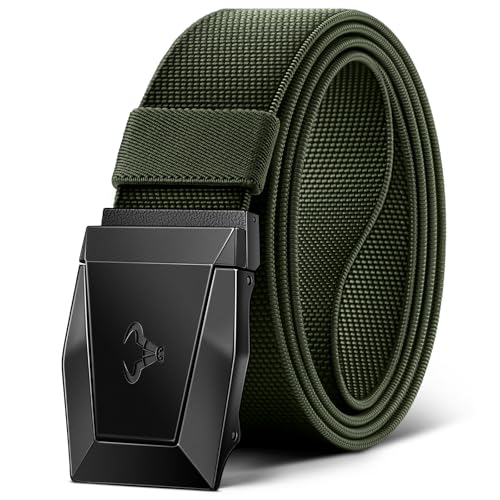 Image of BULLIANT Men Tractical Belt,Stretch Western Rigger Web Belt For Cowboy Military Heavy Duty Hiking Hunting 1.5 inch-Cut For Fit