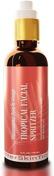 Facial Spritzer Bulgarian Rosewater Refresher Makeup Remover Spray for Face with Tropical Plant Extracts, Nut Oils, and Silk Amino