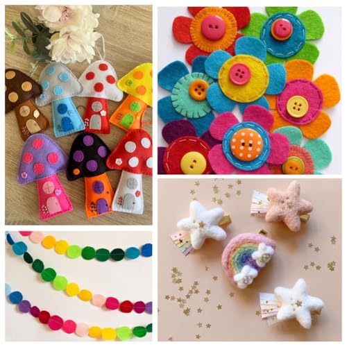 Mini cercles en tissu feutre prédécoupés 2cm pour petits tampons artisanaux