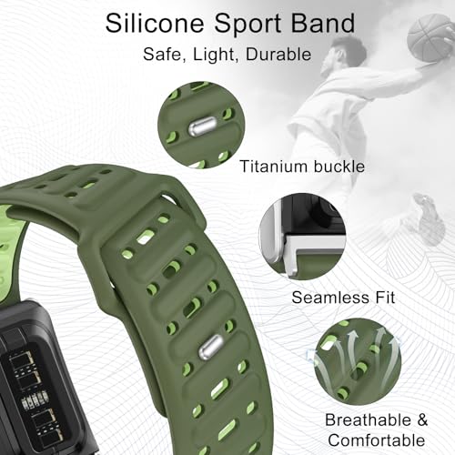 Image of omee Silicone Sport Band Compatible with Whoop 5.0 Band Strap Men Women, Breathable Sport Adjustable Waterproof Replacement Wristbands Straps for Whoop 5.0 Silicone Bands