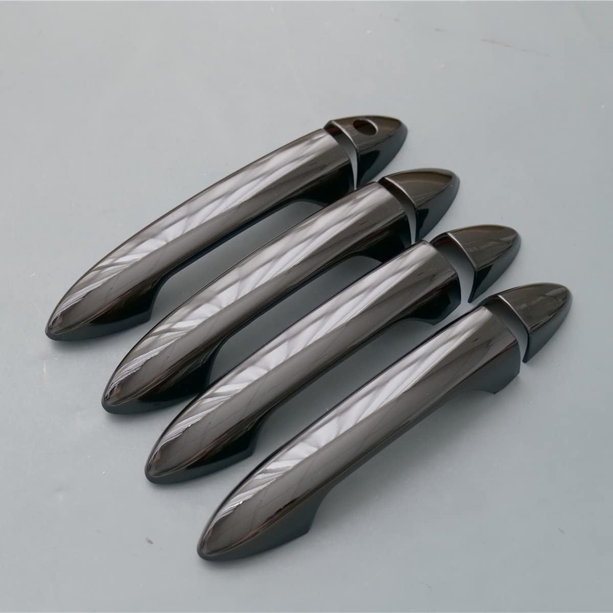 ZiWen Carbon Fiber Chrome Door Handle Cover Protector Trim for Honda Accord 2013 2014 2015 2016 2017 Pilot Ridgeline Passport (Carbon Fiber No Keyless Holes)