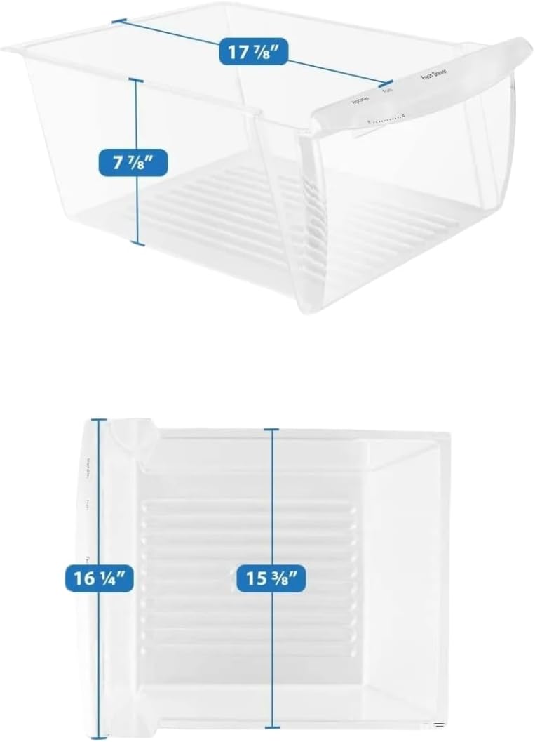 Upper Crisper Pan Compatible with Refrigerator for Frigidaire 240351061 240351005 240351062 240351003 240351041 240351048 240351054 1512515 240351006 240351007 240351009 Refrigerator Pull cabinet