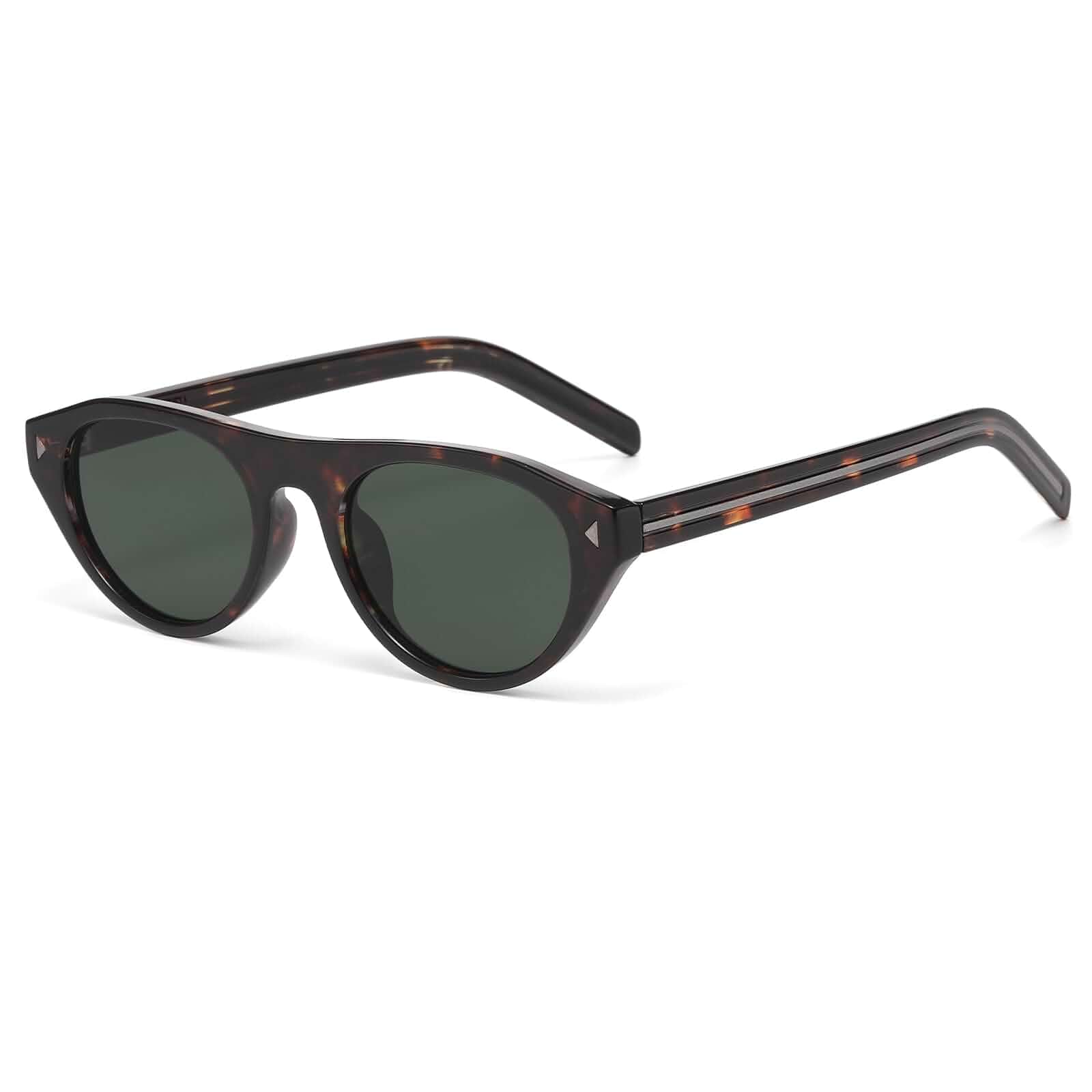 SUNBSR Retro Oval Sunglasses for Women Men 2026 Trendy Cat Eye Sun Glasses 70s Vintage Shades UV Protection