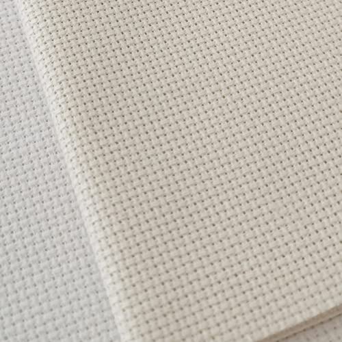 Image of KCS 4 /6 pc of 12 inch x 18 inch 18CT Counted Cotton Aida Cloth Cross Stitch Fabric (4 pc, Antique White)