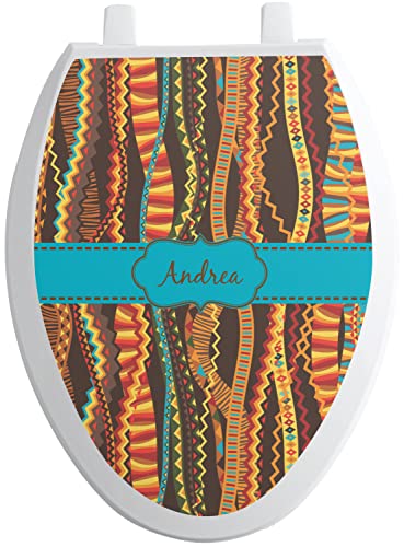 YouCustomizeIt Personalized Tribal Ribbons Toilet Seat Decal - Elongated