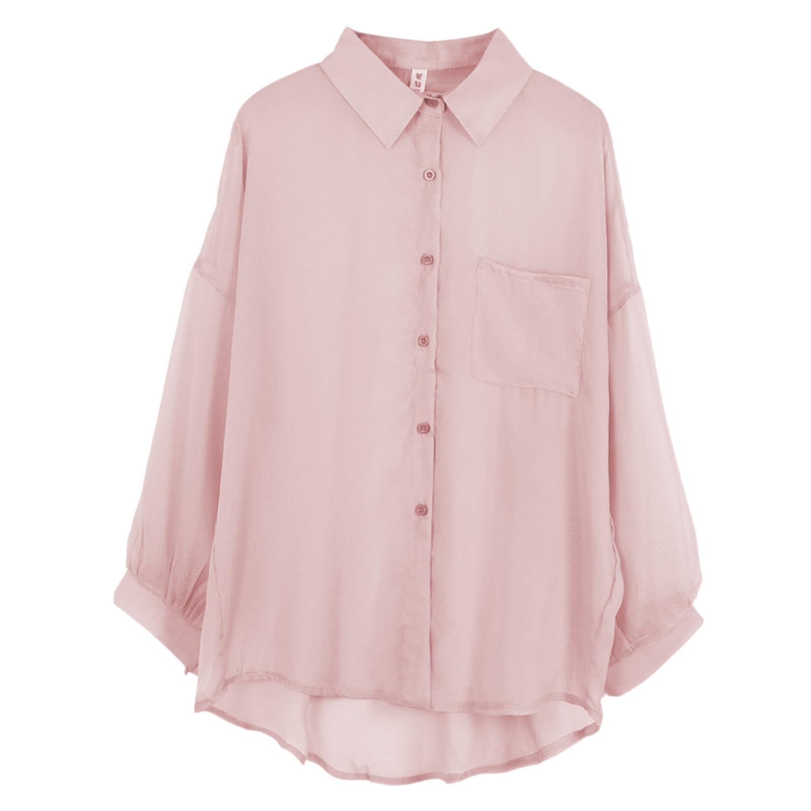 shopora Sunscreen Cardigan Coat Trendy Sun Protection Clothes For Daily Party Ladies Pink | Womens Clothing | Tops & Blouses-picture-38