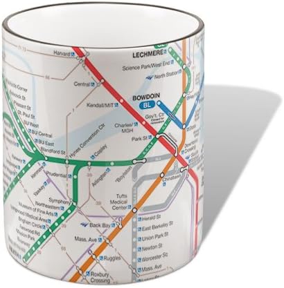 MBTAgifts MBTA Rapid Transit Map 2014 Mug