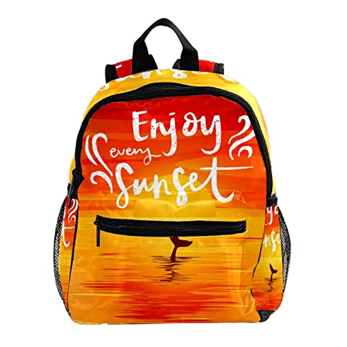 Sac à dos pour garçons et filles orange 30,5 cm ultra-résistant pour enfants autonomes