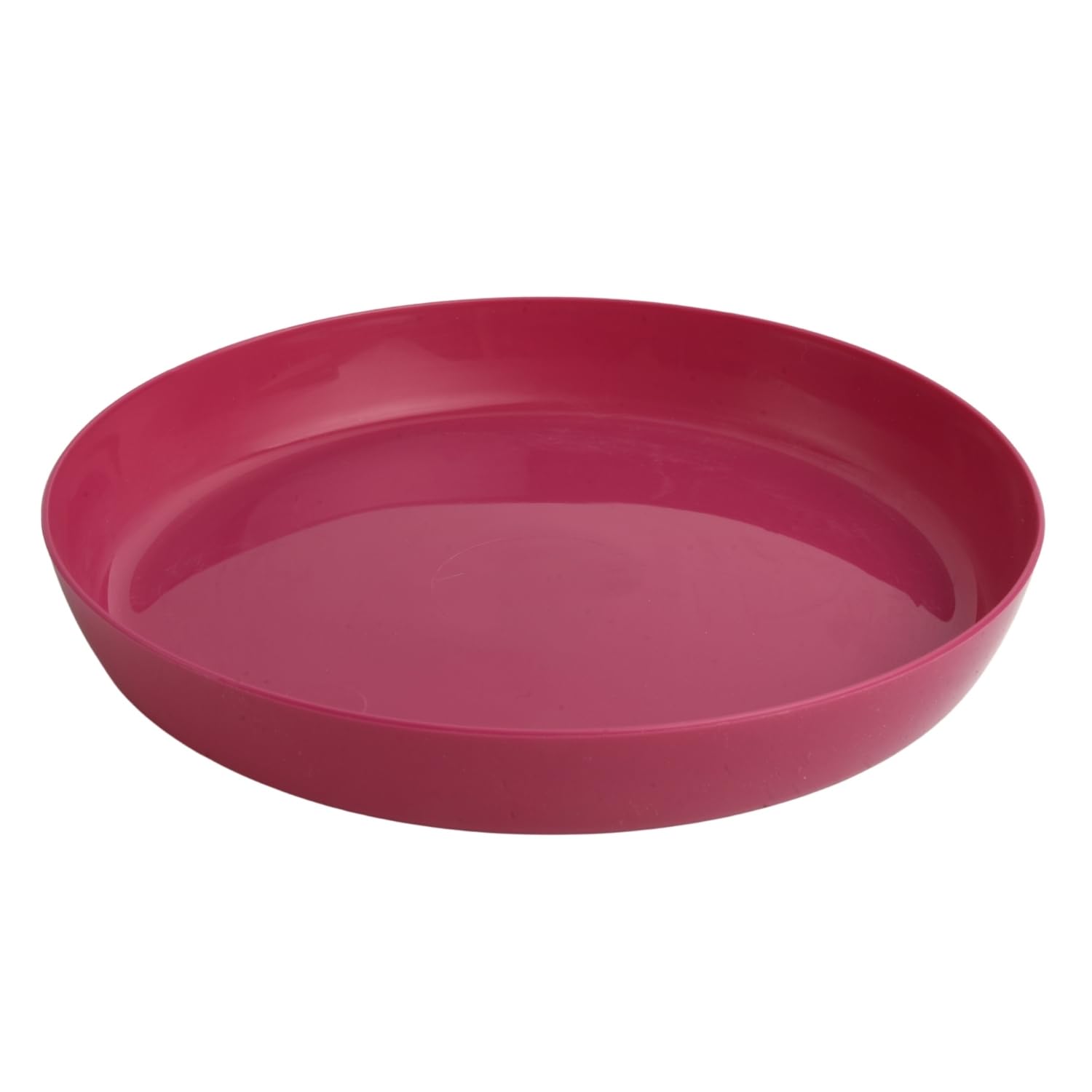 B2C Premium Glossy Flower Pot Saucer – Water-Resistant Plant Trays to Protect Furniture & Floors – Multiple Sizes & Colors for Indoor & Outdoor Plants (Pink, 23.8cm)