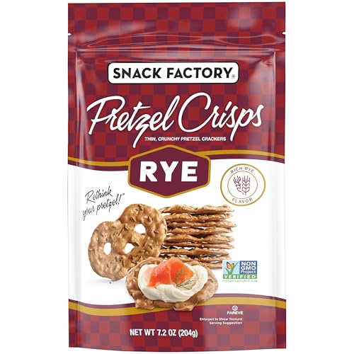 Snack Factory Pretzel Crisps Rye Pretzel Crackers, 7.2 Oz Bag - Thumbnail 6