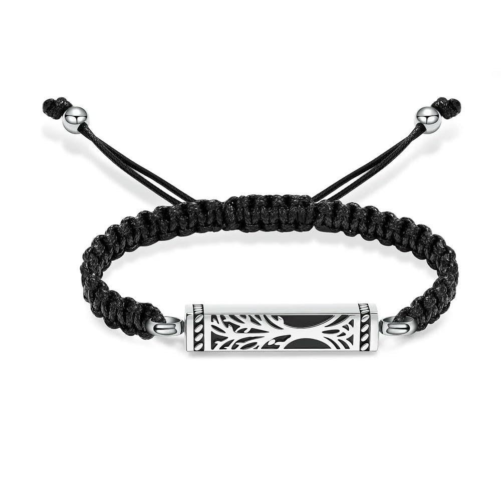 Bracelet urne Arbre de Vie, bijou souvenir de funérailles pour garder l'être cher