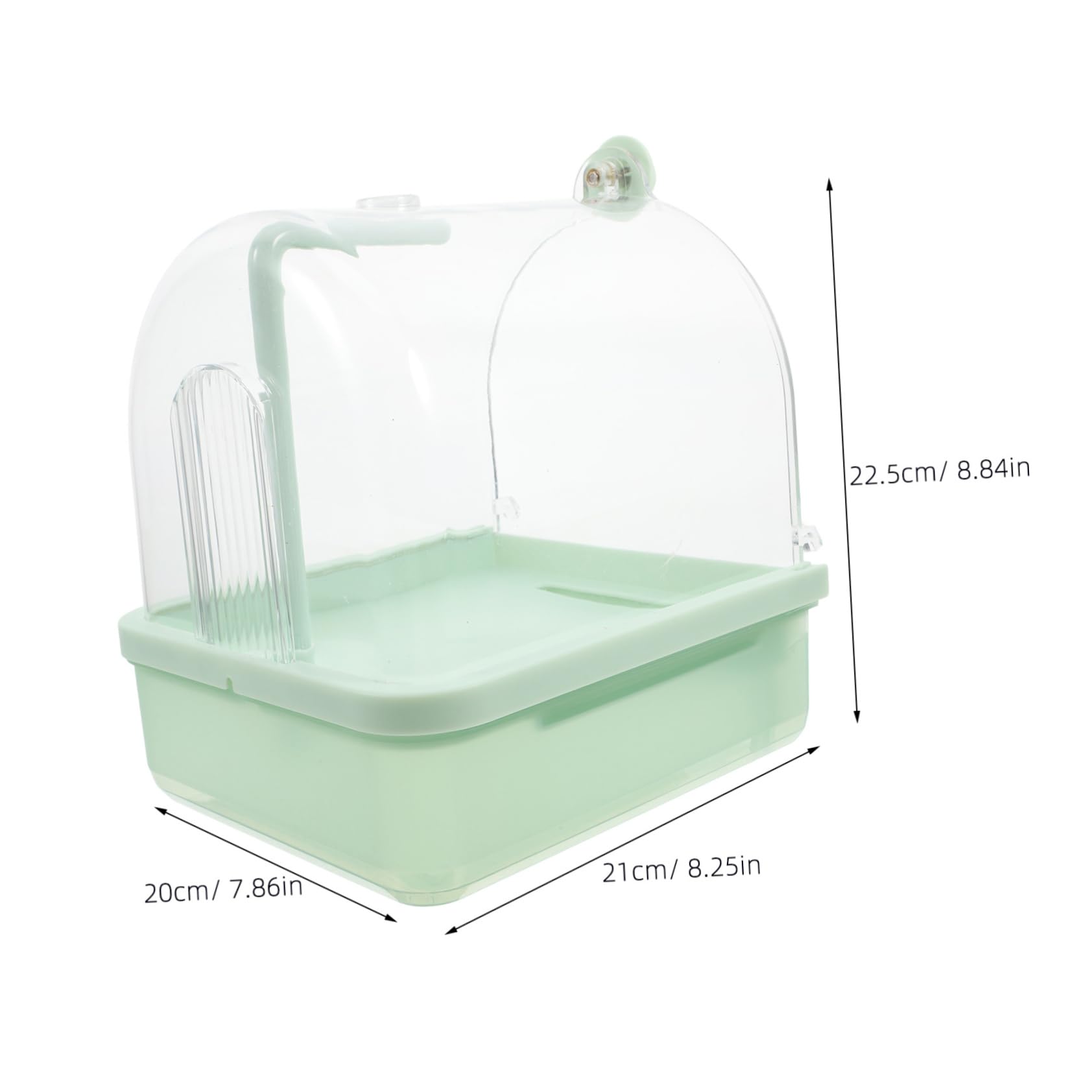 Baño para Pájaros para Jaula con Grifo Giratorio 180° y Diseño Exterior, Bañera Automática de Abs para Cuidado Interior de Conures
