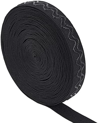 BENECREAT Kordelkanten-Paspelbesatz 10 Mm - 10 Yards Schwarzes Flechtband Für Näharbeiten | 2 Mm Dick