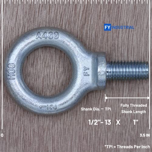 Lifting Shoulder Eye Bolt 1/2" Blue Bright Zinc Plated #TOP2