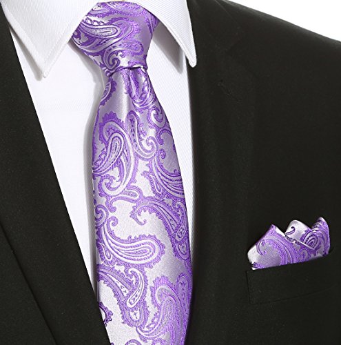 Image of KissTies Mens Extra Long Tie Paisley Pattern Necktie + Gift Box (63'' XL)