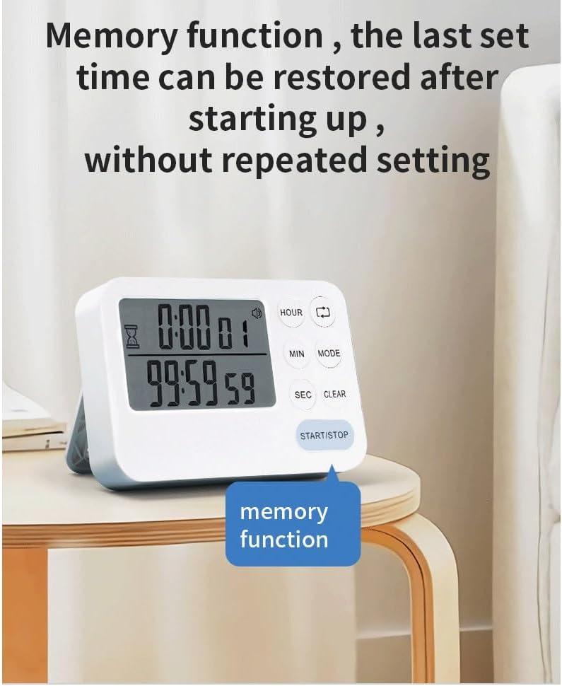 キッチン電子 分割画面タイマー 目覚まし時計 タイマー カウントダウン