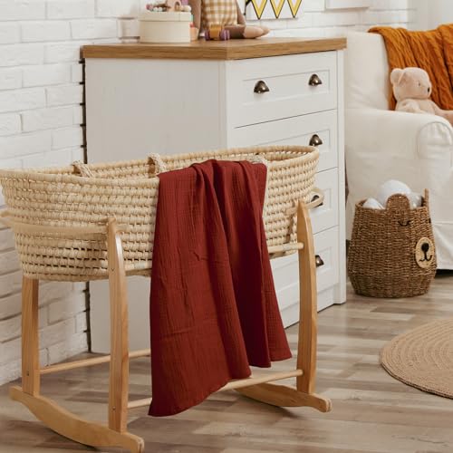 GLLQUEN BABY Muslin Swaddle Blankets for Boy and Girl, 2 Pack Neutral Baby Receiving Blankets, Soft and Breathable Newborn Essentials, Registry & Gift, 40 x 38 inches - Thumbnail 7
